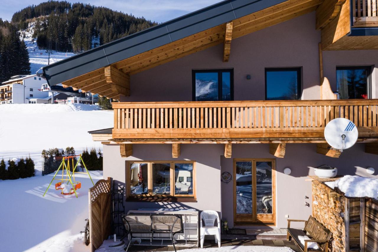 Ski In - Ski Out Panoramaferienhaus Breitmoos Neben Mittelstation ミッタージル エクステリア 写真
